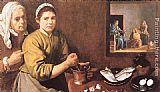 Diego Rodriguez de Silva Velazquez Christ in the House of Mary and Marthe painting